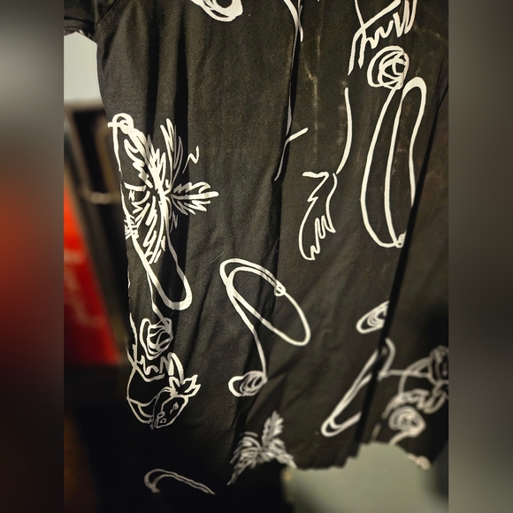 Men's Cowboy Themed SS Hawaiian Style Shirt - Picture 2 of 4